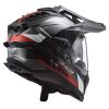 LS2 MX701 EXPLORER-06 CARBON FRONTIER adventure helma šedá-titan/červená vel.L